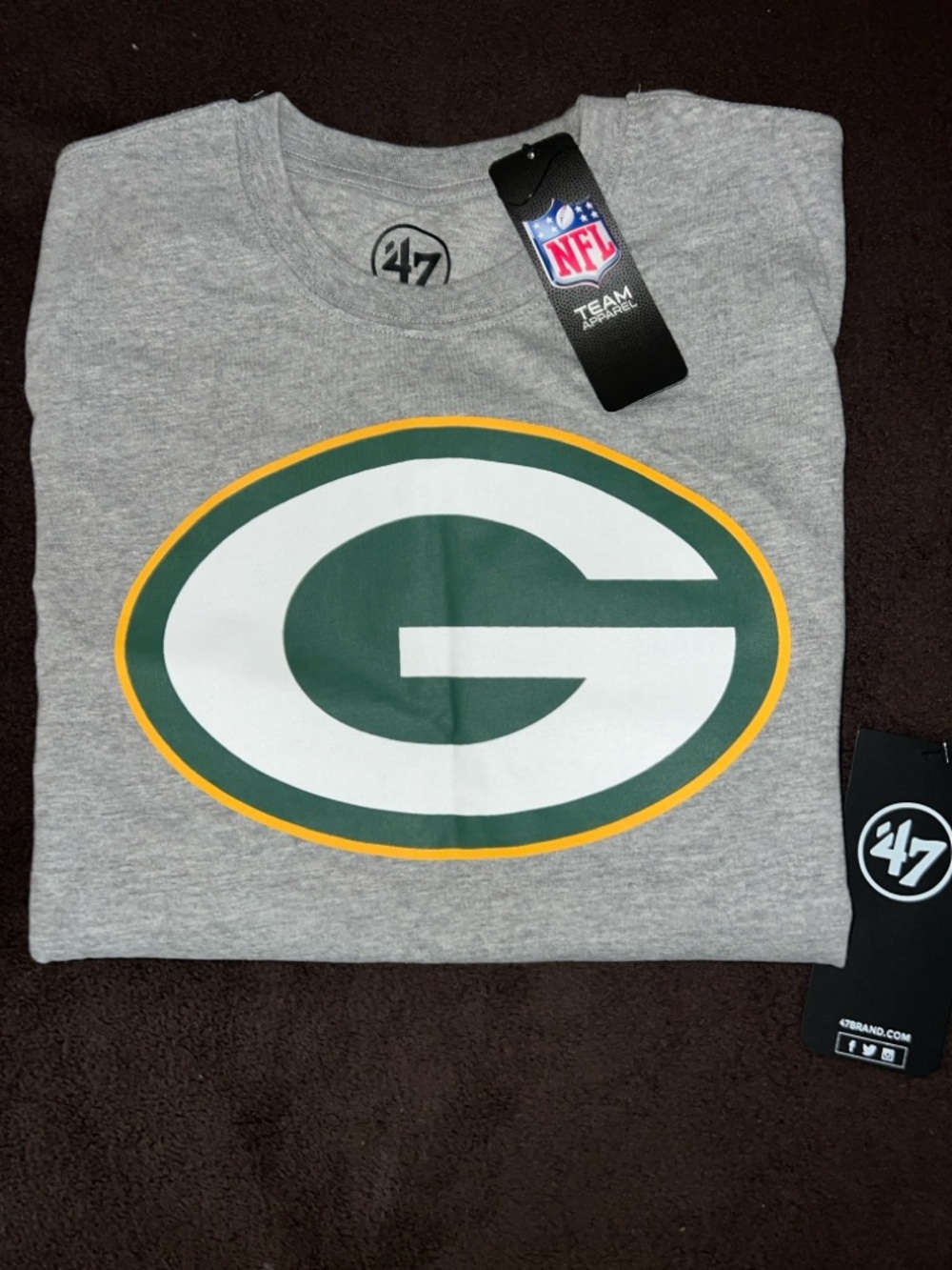 NWT NFL Gray T-Shirt with Green Bay Packers Logo